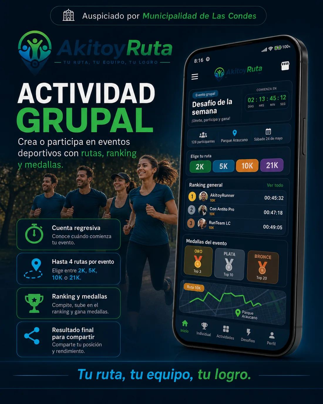 Carrera y Actividad Grupal en AkitoyRuta